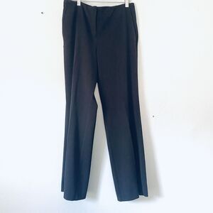 Chicos Pants 1 (Medium) Short Black Wide Leg Wool Blend Dress Business Career